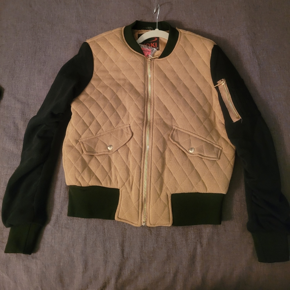 YOKI Outerwear Collection Quilted Bomber Jacket-NWT